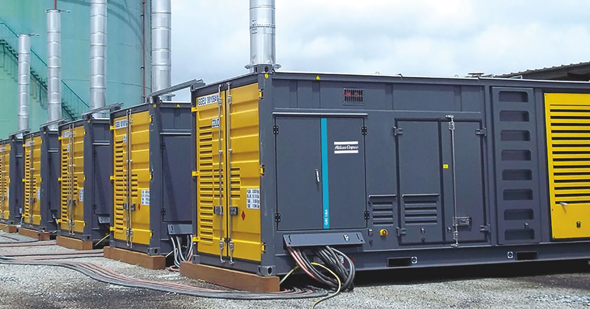large containerised diesel generators