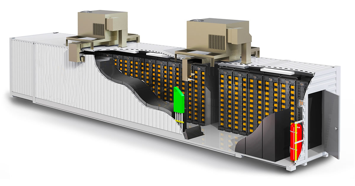 lithium-ion battery shipping container storage